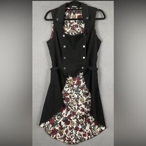 Hot topic Black and Floral Sleeveless Vest